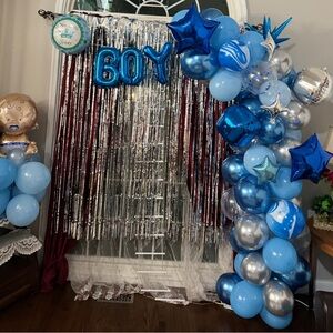 Blue and Silver Party Balloon Set